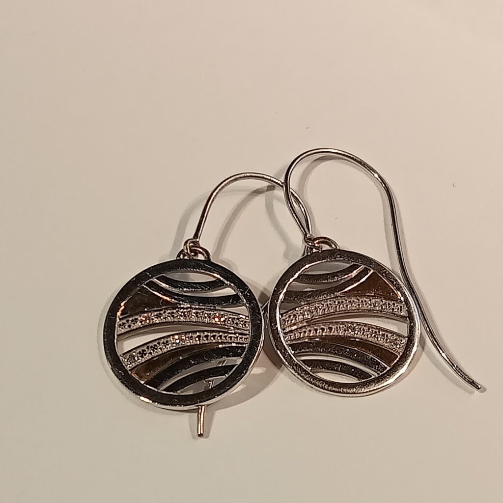 Pendientes en oro blanco con circonitas
